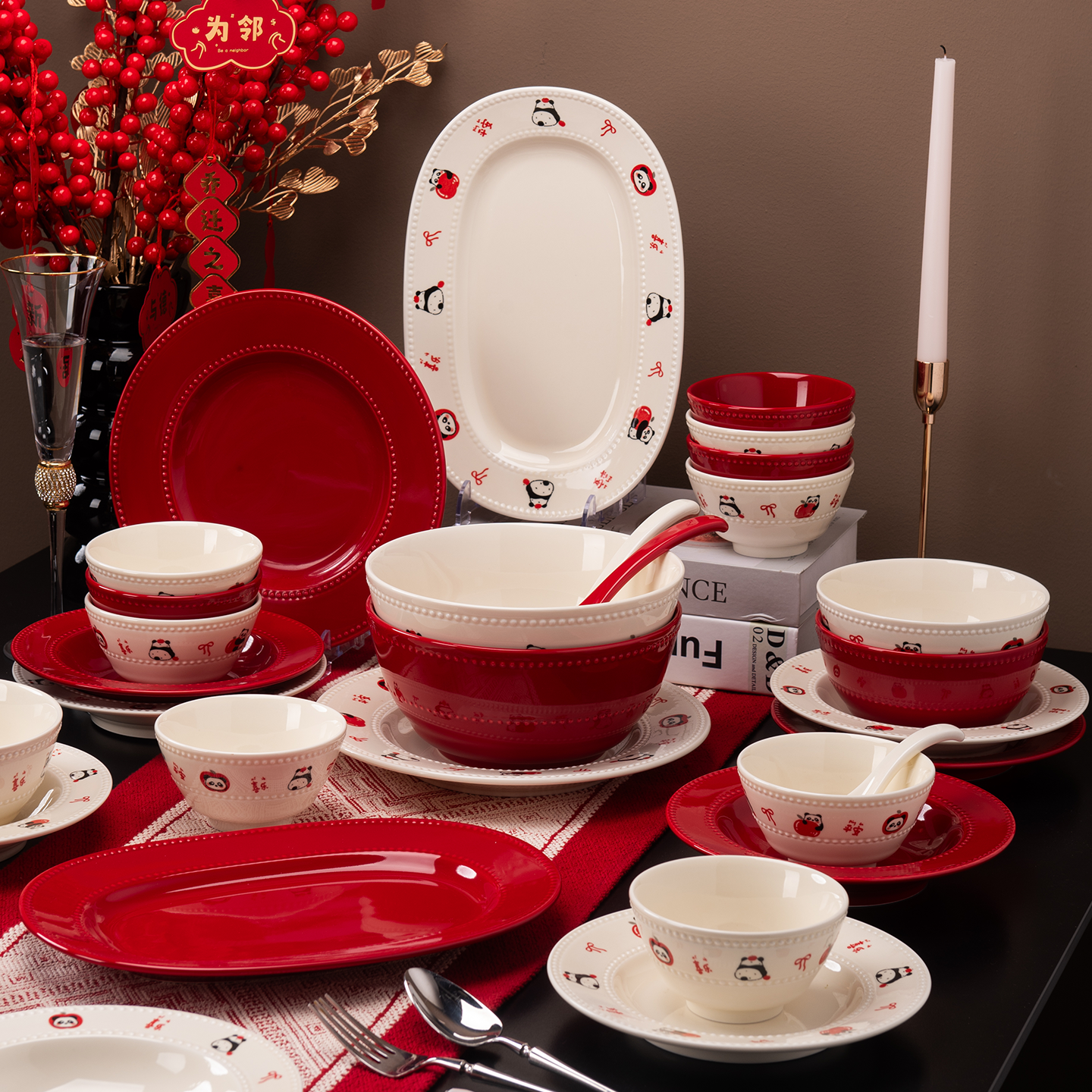 釉下彩2025新款碗碟套装