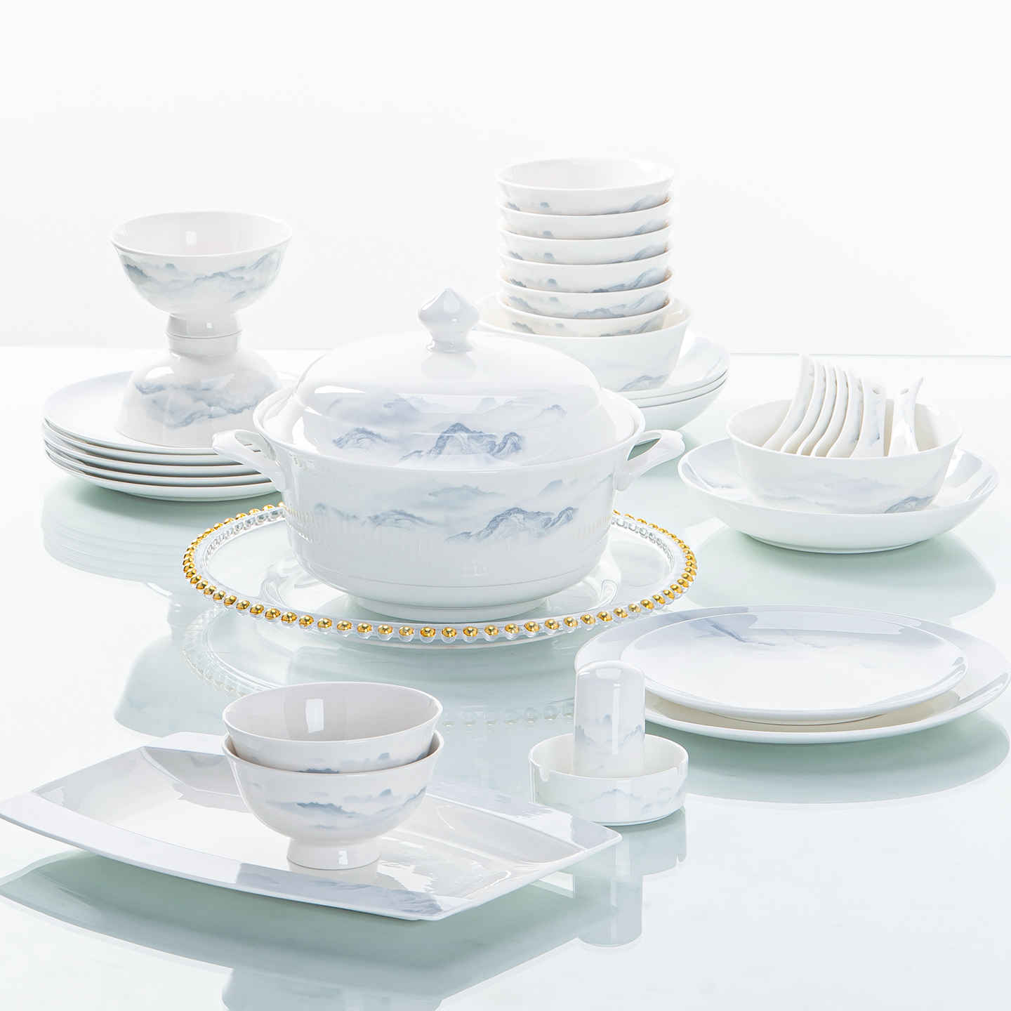 韵之和瓷轻奢大众餐具套装