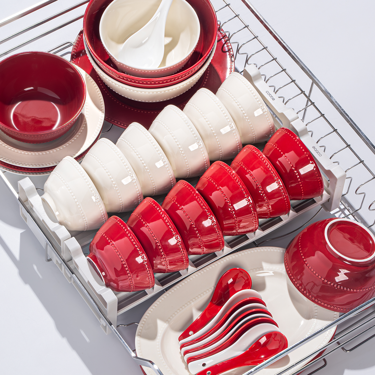 2026新款碗碟套装家用高温釉下彩餐具简约乔迁新居新婚礼物碗组合