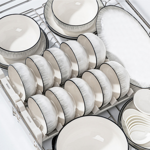 2025釉下彩新款碗碟套装家用陶瓷碗盘高级感乔迁新婚中式碗筷盘子