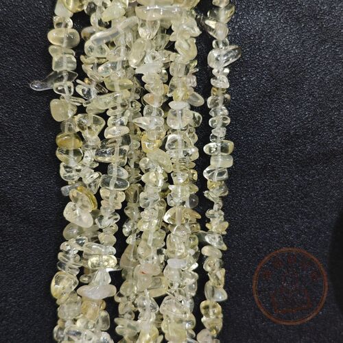 柠檬黄水晶不规则碎石珠子 天然水晶优化 女生DIY手工时尚饰品