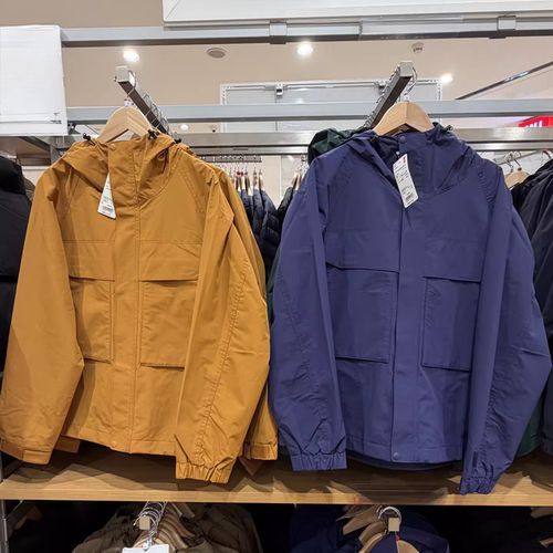 外贸原单 男女装防风登山服连帽宽松防水工装外套夹克户外482213
