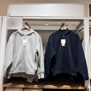 外贸原单合作款/男女装宽松连帽拉链运动开衫/长袖外套卫衣485735