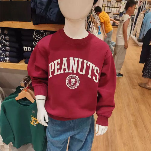 童装PEANUTS高弹力快干运动卫衣长袖487338/487340/487337/487339