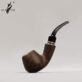 OLDFOX老狐狸黑檀木烟斗男士 烟抖带过滤烟袋锅草粮用实木烟抖烟斗