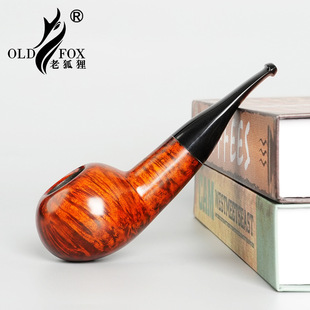 OLDFOX老狐狸石楠木烟斗手工实木胖子王子斗老式 传统过滤烟斗男士