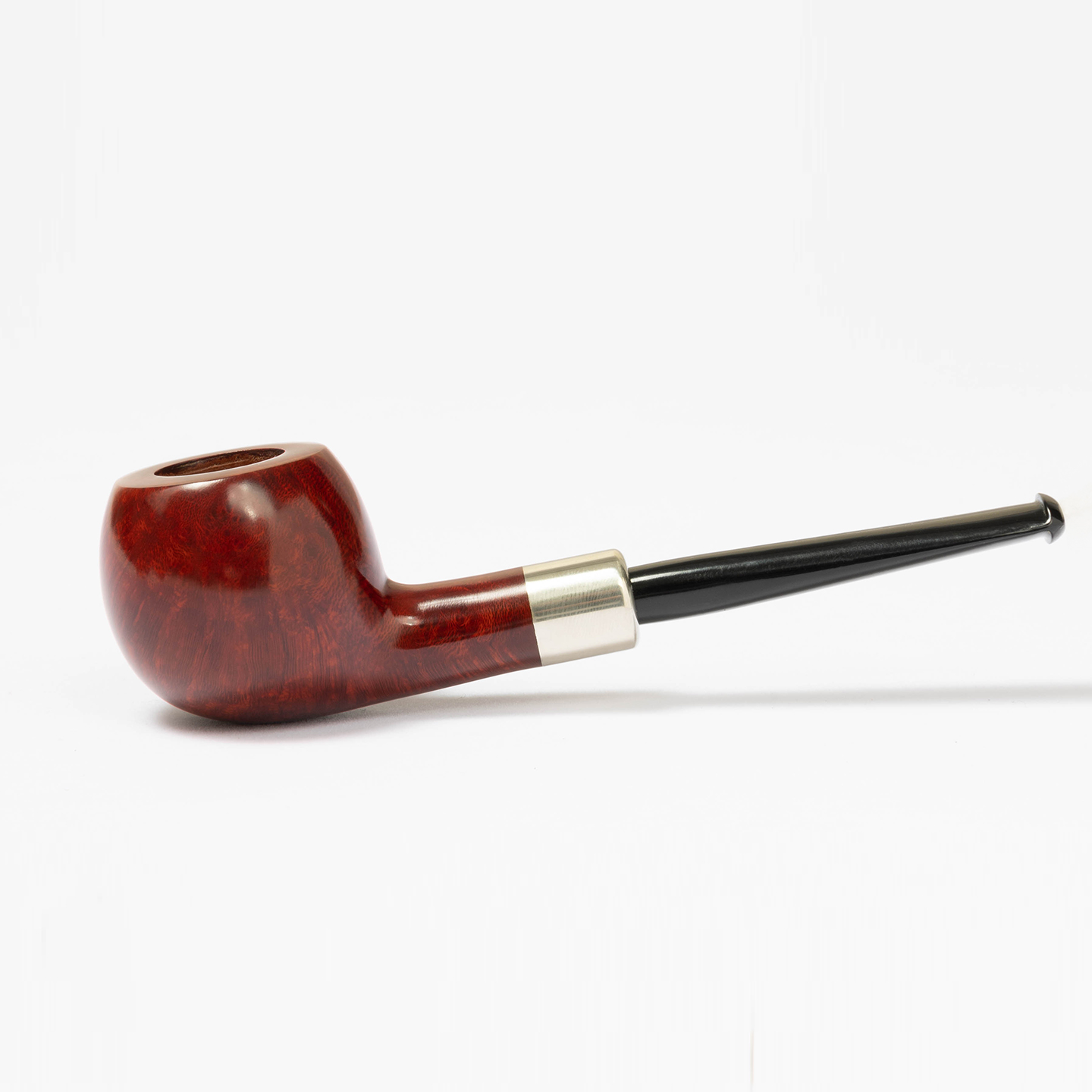 老狐狸直柄烟斗均插银圈装饰西班牙进口石楠木烟斗3mm过滤烟道