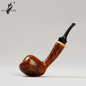 老狐狸一物一拍手工烟斗进口石楠木3mm烟道黄杨木环坎伯兰烟嘴