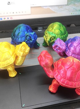 3d打印小金乌龟彩虹龟盒子龟可活动关节装饰摆件玩具儿童生日礼物