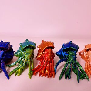 3d打印寄居蟹可活动关节海螺壳手办创意摆件仿真玩具儿童可爱卧室