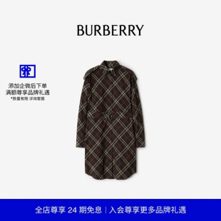 24期免息 连衣裙 BURBERRY女装 式 81159761 格纹棉质法兰绒衬衫