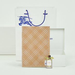 格纹丝毛混纺围巾 宽版 限定礼盒 高定香氛100ml BURBERRY