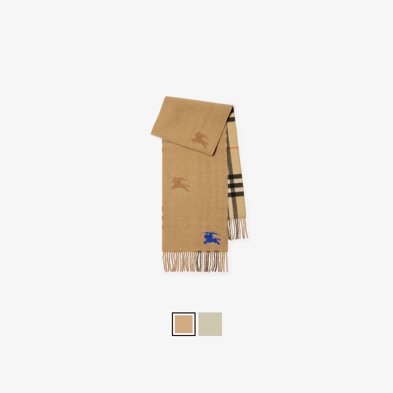 双面两用格纹羊绒围巾BURBERRY图片