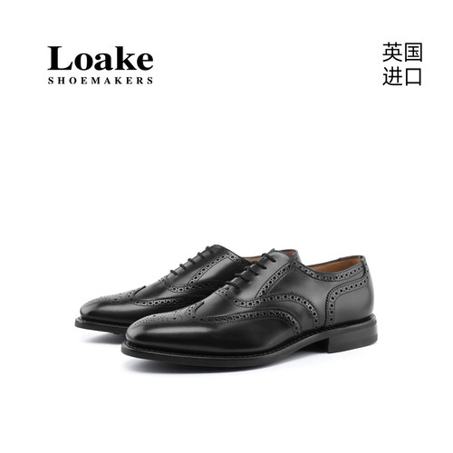 Loake男士皮鞋低帮布洛克手工