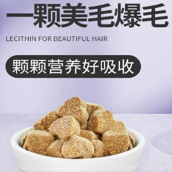 阿幸 宠物保健营养品大豆卵磷脂 护毛囊毛发皮肤抗衰减少掉毛100g