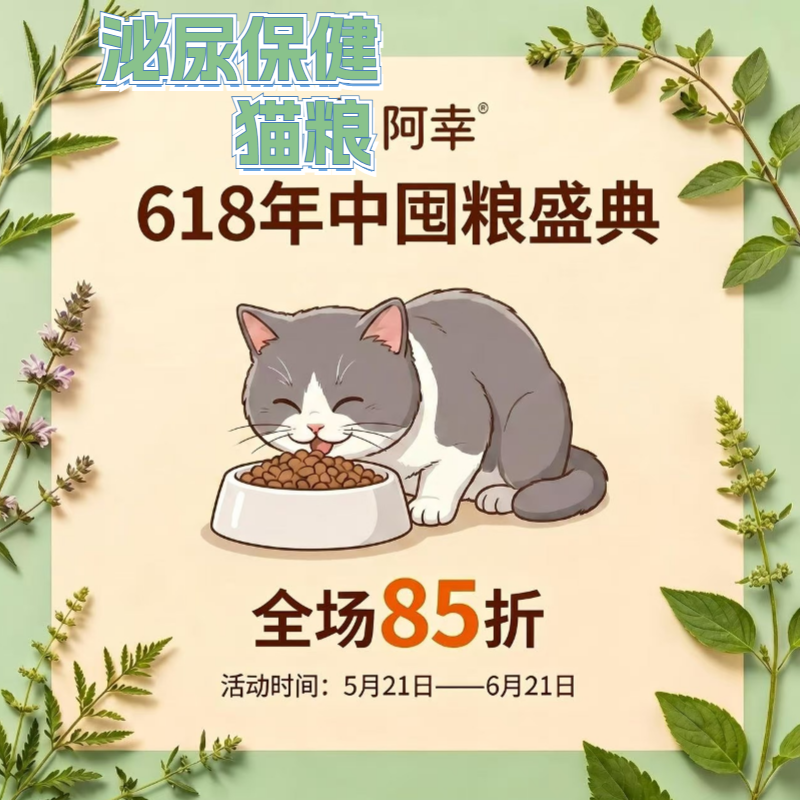 阿幸素食宠粮 阿幸纯素成幼猫通用猫粮/护泌尿处方保健防结石 5斤