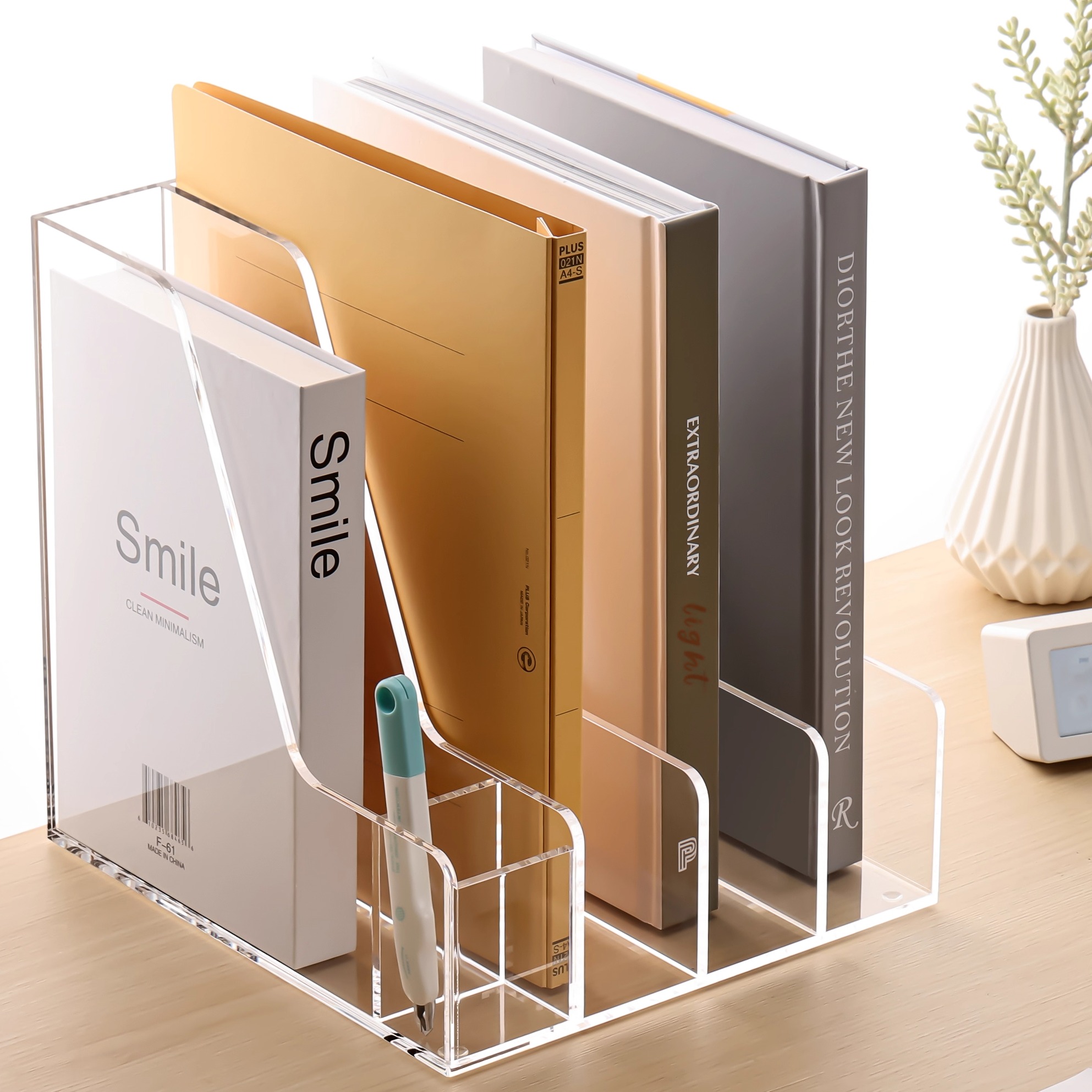 三锐A4带笔筒文件架七天无理由