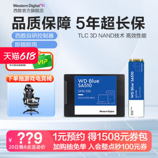 WD西数固态硬盘250g 500g 1t 2.5寸笔记本SSD 1tb台式电脑SA510