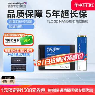 WD西数固态硬盘250g 500g 1t 2.5寸笔记本SSD 1tb台式电脑SA510