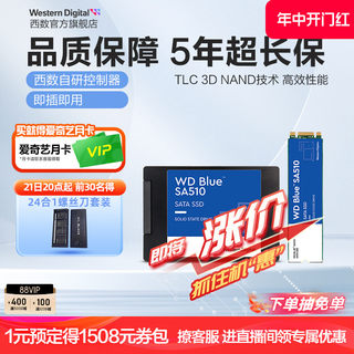 WD西数固态硬盘250g 500g 1t 2.5寸笔记本SSD 1tb台式电脑SA510