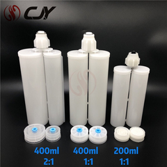súng keo Ống và nòng 400ML Ống AB và súng bắn keo AB Chất bôi trơn đường may hai thành phần 1:1 Chất bôi trơn chai rỗng Súng bắn keo 400ML keo nến silicon súng bắn keo nến loại tốt