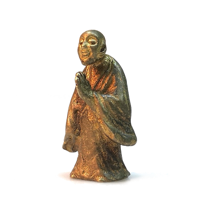 纯铜仿古小人偶沙盘盆景山石