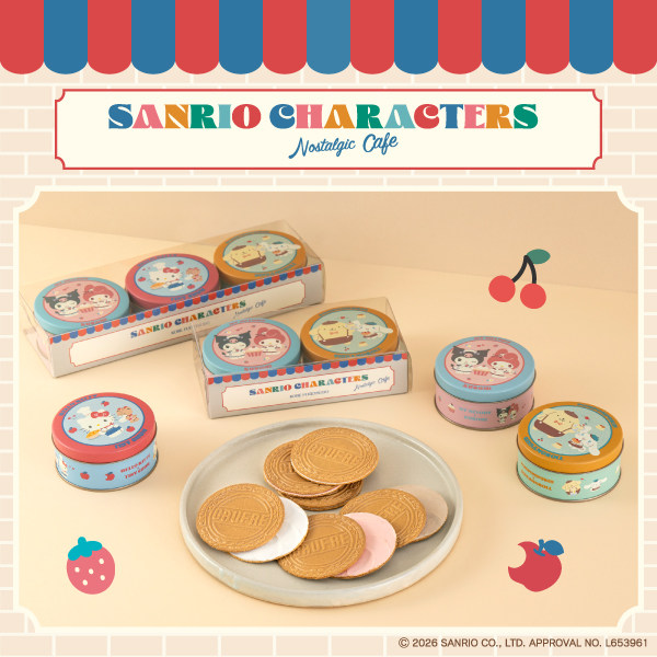 满200包日本直邮 神户风月堂xSanrio 夹心薄饼限定罐系列