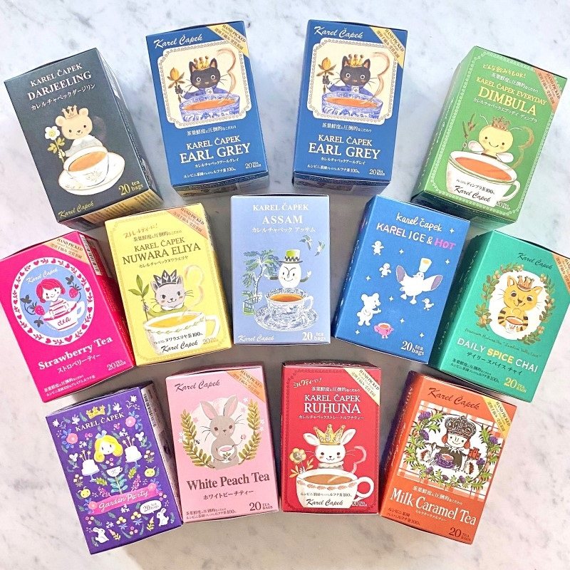 现货日本karel capek山田诗子人气焦糖奶油布丁红茶茶包20枚盒装