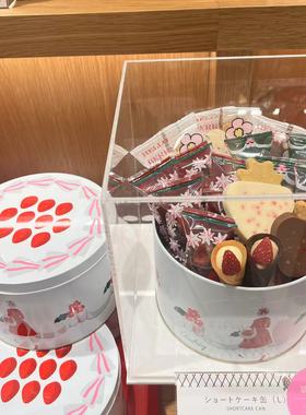 日本直邮AUDREY圣诞限定奶油草莓蛋卷八音盒罐