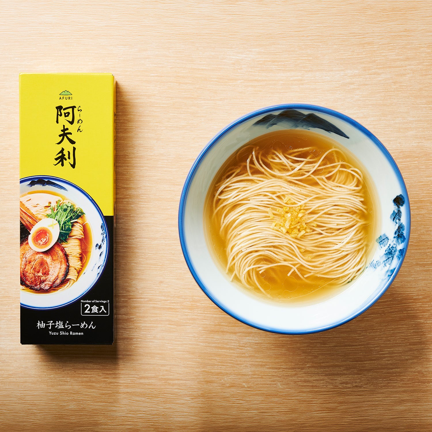 日本AFURI 阿夫利柚子盐拉面2人份 在家也能享用的排队美食!