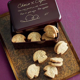 Takayamarche神户人气甜品牛肝菌巧克力曲奇莎布蕾罐