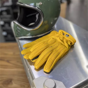 Mr Motor魔头先生男女骑行玄离保暖透气触屏手套复古机车牛皮手套