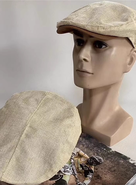 美国stetson斯泰森夏季男女款透气英伦风休闲贝雷帽平顶帽防晒