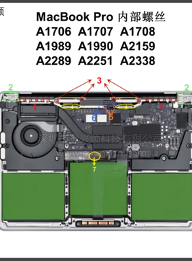 MacBook屏幕螺丝适用A1706A1708A1990A1989A2159A2289A2251