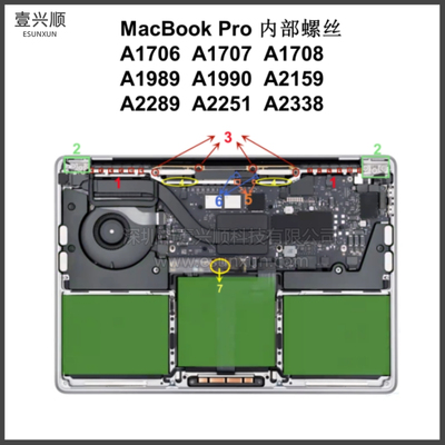 MacBookPro屏幕内部螺丝