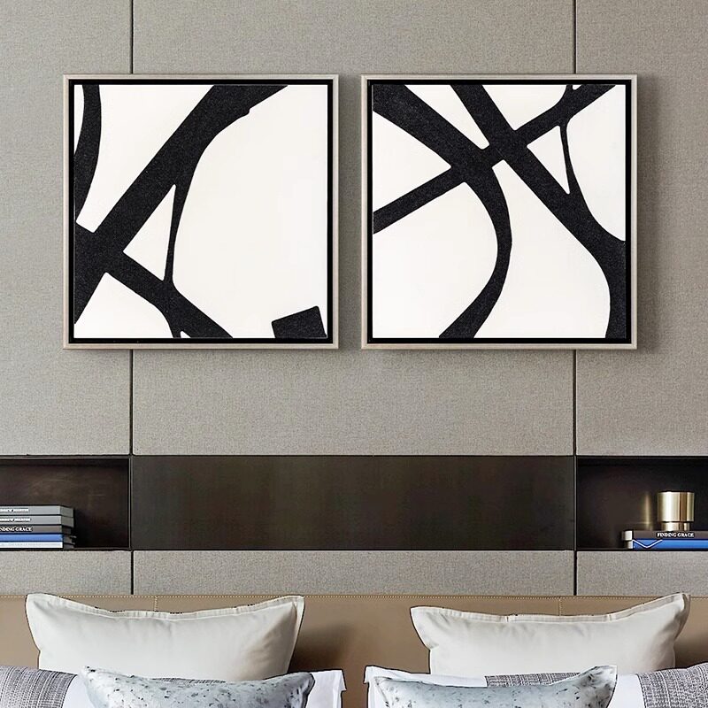 FY.ART手绘油画玄关肌理抽现代装饰画