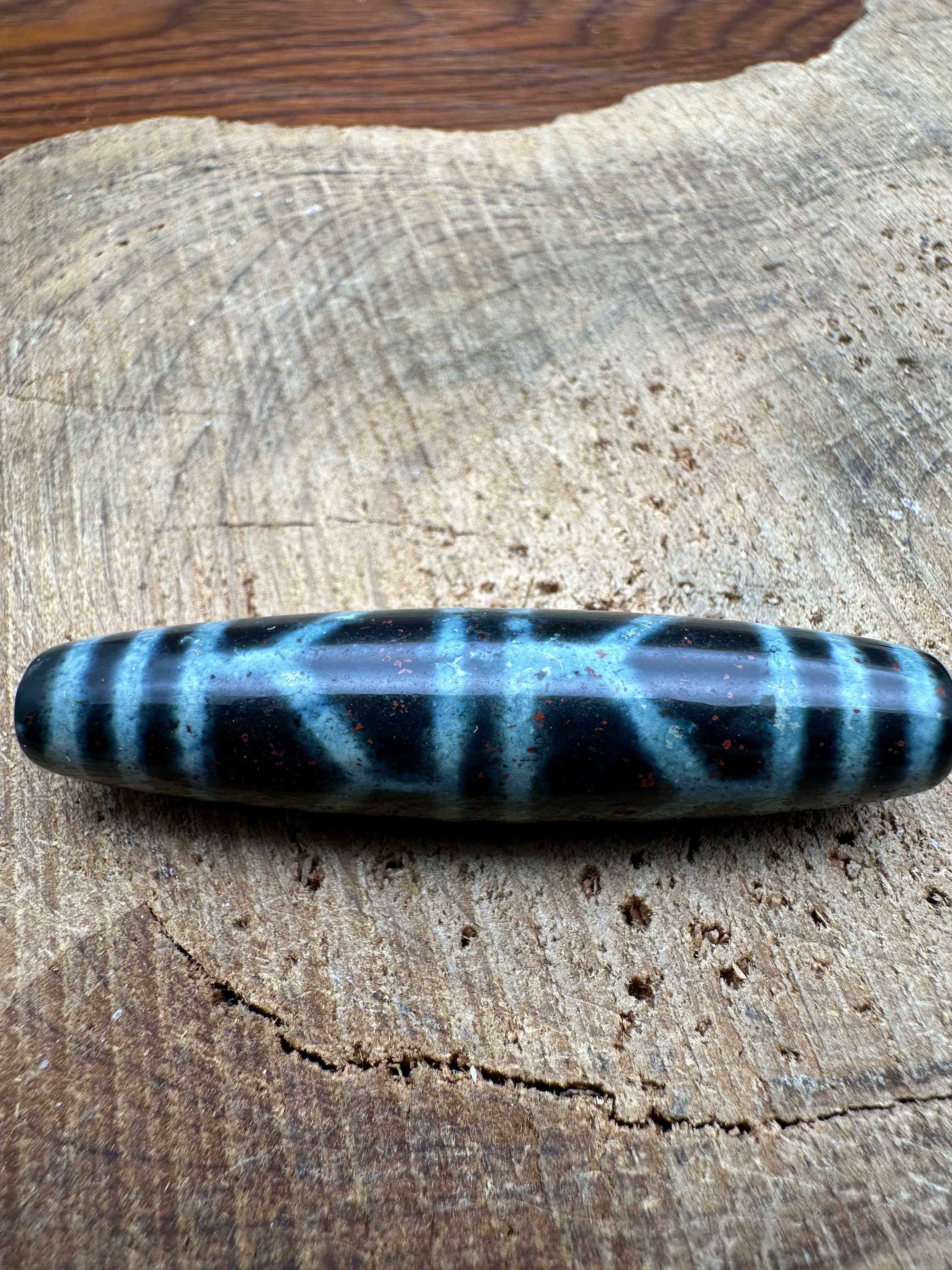 西藏象雄天珠藏传龟背长寿天珠天然朱砂真品九眼页岩天降石包邮