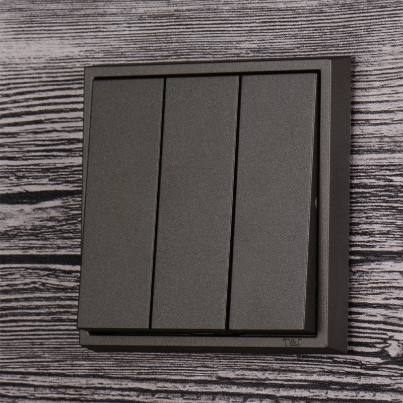 tj天基极简86型哑光黑色墙壁开关插座面板正品套餐 二三五孔扦插