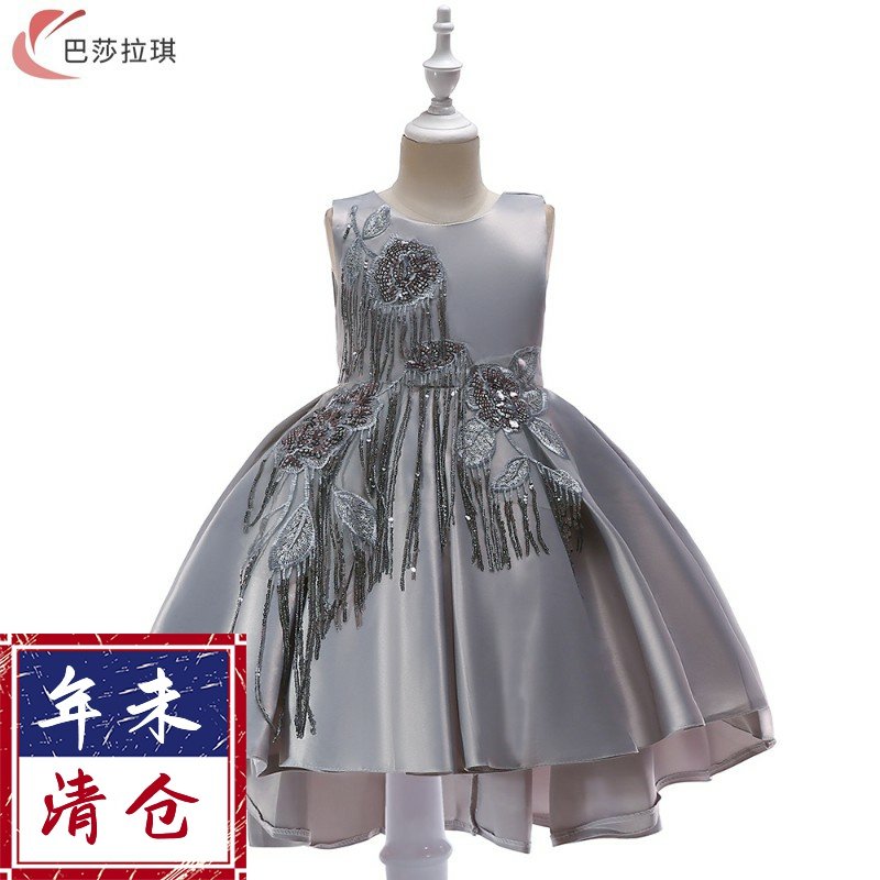 小女孩洋气公主裙女童蓬蓬纱主持人钢琴表演服儿童礼服花童婚纱裙