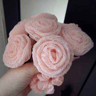 春夏 Sarah Korea韩国 硬纱花朵花苞手工发圈发绳精致推荐