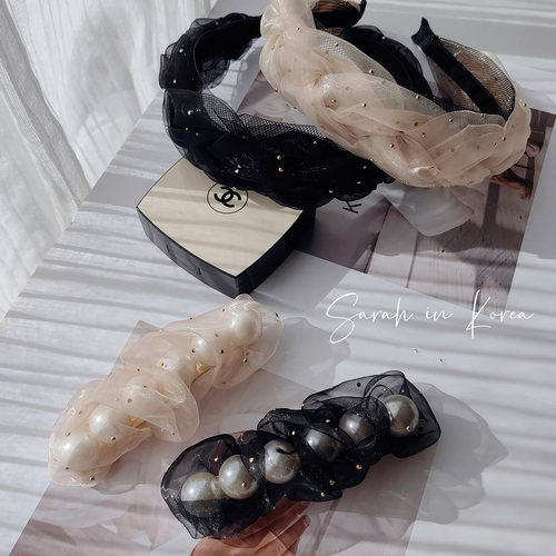 Sarah in Korea韩国 纱纱金色装饰温柔系列发饰弹簧夹发箍