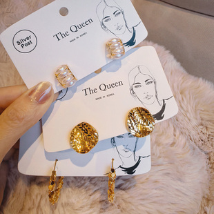 The Sarah Korea韩国 Queen金色灿烂系列知性耳环耳饰店主推荐
