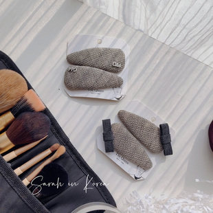 The Korea韩国 Queen东大门秋冬花呢侧面刘海夹bb夹对夹 Sarah