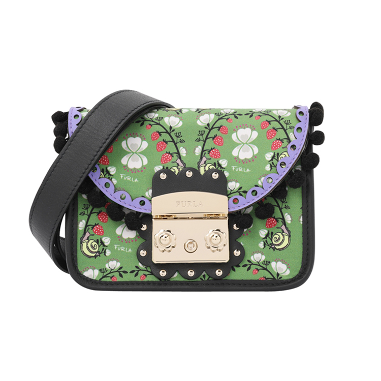 FURLA/ܽÀпîС·½°üÓ¡»¨Ã«Çòö¤ÔªËص¥¼ç°ü¿í¼ç´øÅ®°ü BNX9