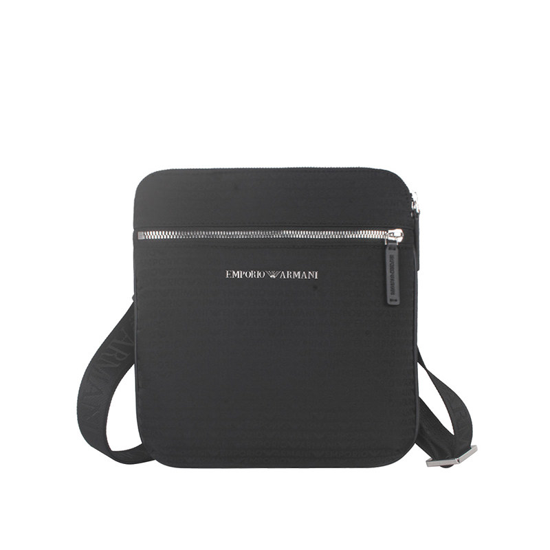 Emporio Armani/阿玛尼男士包袋 拉链开合单肩斜跨包公文包邮差包