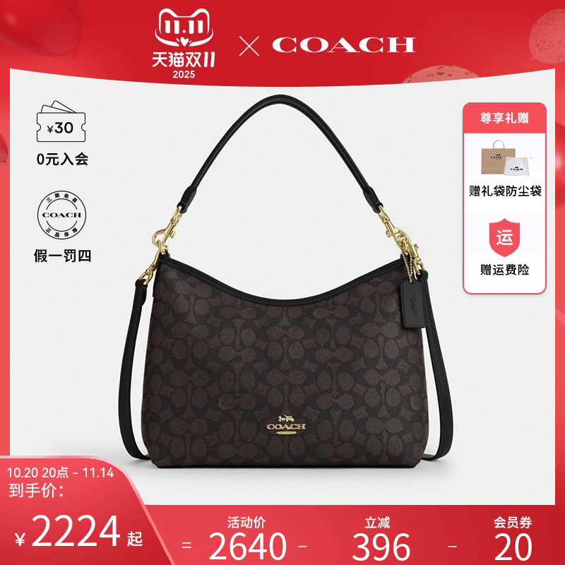 【店长推荐】COACH/蔻驰女士大容量单肩斜挎手提包流浪包 CV975