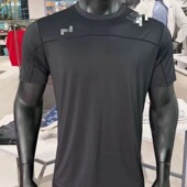 宽松透气百搭上衣潮 夏季 品牌安大妈冰丝弹力速干运动短袖 t恤男士