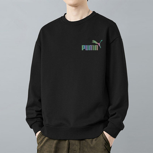 奥莱美式纯棉无帽卫衣男款2026春季新款时尚男青少年休闲长袖上衣