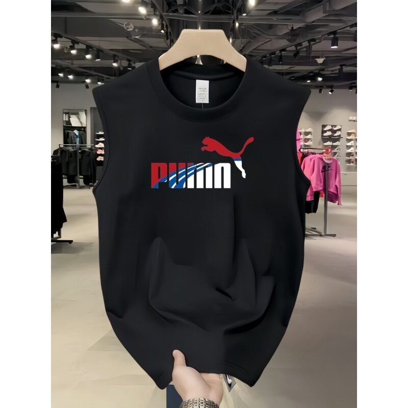 奥莱夏季新款男士纯棉背心T恤休闲百搭运动透气无袖坎肩潮牌上衣