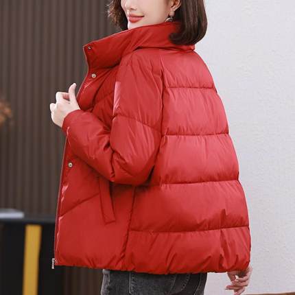 轻薄羽绒服女短款2024年冬季新款时尚宽松妈妈洋气减龄白鸭绒外套